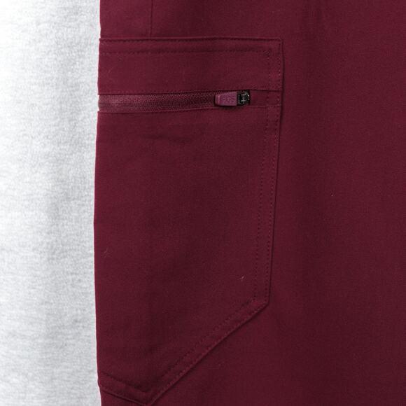 FIGS Zamora 2.0 Cargo Jogger Pants Scrubs Maroon Red Womens Sz MP Petite NWT - Picture 6 of 10